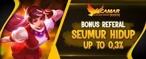 Bonus Referral 0,3% Seumur Hidup – Dapatkan Uang Setiap Kali Teman Main! banner